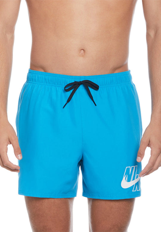 Nike Logo Solid 5 Volley Shorts - Blue