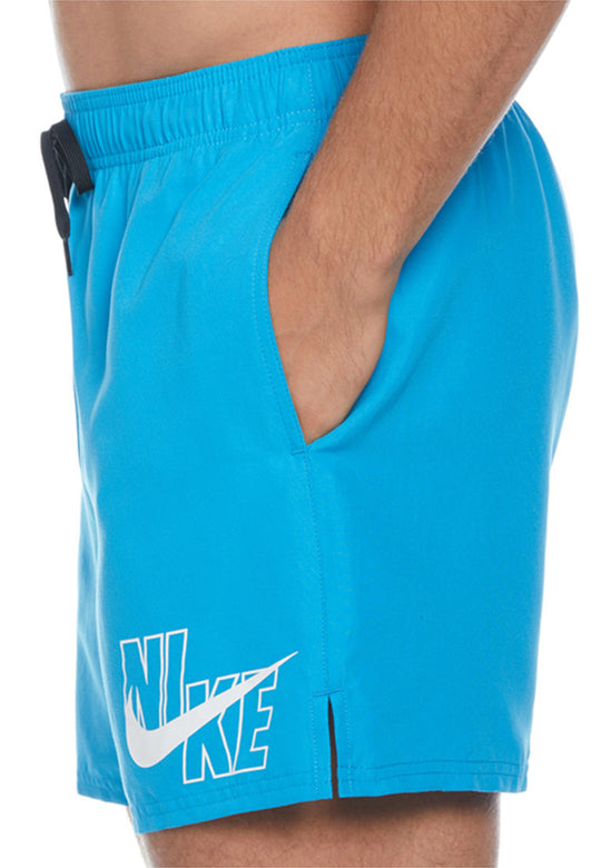Nike Logo Solid 5 Volley Shorts - Blue - Image 2