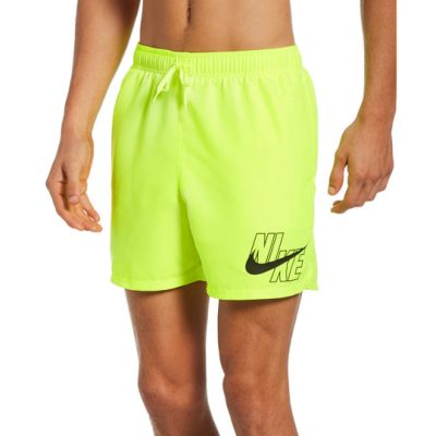 Nike Logo Solid 5 Volley Shorts - Volt